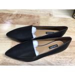 Nine West Abay Smoking Flats Women's US 7.5 Black Leather Slip On Loafer Shoes Photo 4