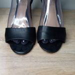 Vince Camuto  Black Leather Open Toe Ankle Strap Block‎ Heel Sandals Size 7.5 Photo 4