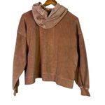 Aerie Velour Cropped Hoodie Womens XS Dusty Rose Cozy Lounge Athleisure Photo 2