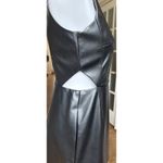 French Connection  Crolenda Black Faux Leather Cut Out Dress Size 6 NWT Photo 2