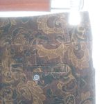 Harolds 2 30x20 Chocolate Paisley Courderoy Crop Pants Brown Photo 8