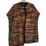 Color Works Rainbow Cape Sweater Size Small/Medium Yellow Photo 0