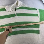 Aerie L Large Oversized Beyond Quarter Zip Sweater Knit Polo Green Stripe Womens Photo 11