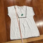 J Crew Fringe beach tunic White Top with Multicolor Trim size S Photo 11