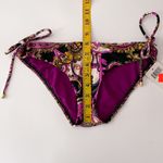 Swim Systems Black Purple Ivory Side Tie Madrid Bikini Bottom NWT Small Mandala Photo 5