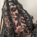 Maxi Feathered Prom Dress (size 16) Black Photo 4