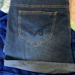 Oh Mamma Dark Denim Maternity Stretch Shorts Size Large EUC #5023 Blue Photo 3