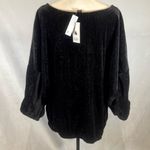 Gloria Vanderbilt  black and silver shimmering velvet top size 3X NWT Photo 4