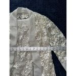 LT Lanting Bride White Sheered LS‎ Beaded Open Front Embroidered Tunic Sz Small Photo 8