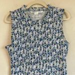 Veronica Beard  Blue Floral Verena Smocked Dress Sleeveless Photo 3