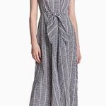 Calvin Klein  Black Gingham Tie Front Button Front Maxi Shirt Dress Sz.22W Photo 0