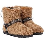 Miu Miu Genuine Shearling Studded Booties Après Ski Winter Boots EU 36 US 6 fur Photo 6