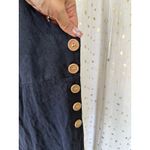 Love Sewn 100% Silk Asian Inspired Embroidered Applique Lagenlook Midi Dress M Black Size M Photo 2