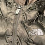 The North Face  Women's Olive Green Hooded Nuptse Vest 550 goose filled Photo 4