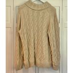 L.L. Bean wool ivory cableknit turtleneck sweater xl petite Size undefined Photo 1