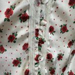 Free People Western Dainty Ethereal Lace Field Of Roses Satin Blouse Size Small Photo 12