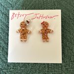 Betsey Johnson NWT  Gingerbread Stud Earrings Photo 1