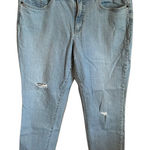 Studio‎ By D & Co Plus Size Distressed Crop Denim Jeans Blue Photo 0