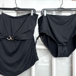 Michael Kors Black Strapless Tankini Swimwear Set Top & Botton Plus Size 22W Photo 0