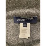 Jones New York  Poncho Top Cape One Size Gray Black Trim Wool Classic Mock Neck Photo 5