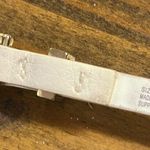 White With Gold Buckle Faux Leather Slim Thin Belt Womens Size 10 Photo 3