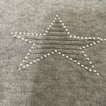 Neiman Marcus  Round Neck Long Sleeve Star Sweater‎ Grey size M Photo 2