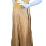 Show Me Your Mumu  Godshaw Goddess Tie Back Gown True Gold Luxe Satin’s Dress. Photo 3