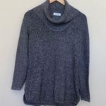 Calvin Klein sweater women's M heather gray rib knit cowl neck long sleeve Photo 1