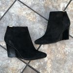 Calvin Klein  Charlaine Black Suede Wedge Pointed Toe Ankle Booties 9.5 Photo 8