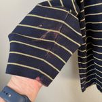 Ralph Lauren Lauren  Navy Gold Striped Crest Logo Old Money Boxy Top 1X Photo 3