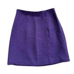 Club Monaco Purple Scalloped Detail Crepe Skirt Size 4 Photo 0