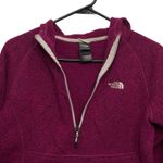 The North Face 1/4 Zip Zip Pockets Hooded Sweatshirt Women's Sz S Pink Jacket Photo 5