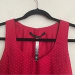 Kensie ✅ Ruby Red Sweetheart Neck Sleeveless Retro Embroidered Dress Photo 1