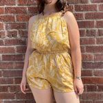 RVCA  Boho yellow romper sz L Photo 0