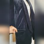 EXPRESS  Velvet Longline Blazer Black Soft Velvet Open Front Jacket Women XS/TP Photo 5