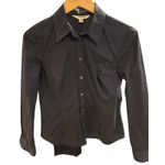 BODEN Women's Button Down Shirt UK 10 US 6 Navy Blue Long Sleeve Stretch Cotton Photo 1