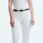 Madewell  Curvy Kick Out Crop Jean Flare Denim‎ Pure White NWT Size 31 Photo 0