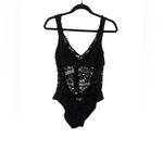 Becca  Virtue Captured Crochet One Piece Swimsuit Sz Large Photo 4