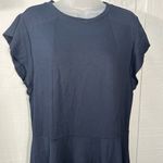 City Chic  Women’s Aubree Frill Shoulder Navy Blue Ponte Crewneck Size 14 NWT Photo 3
