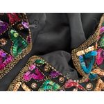 Laurence Kazar Vintage sequin blazer woman’s size medium silk rainbow Photo 5