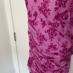 Miss Circle Alaina Fuchsia Floral Ruffle Mesh Dress Pink Size M Photo 4