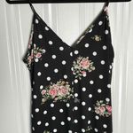 NWT Doublju Womens Black Polka Dots Spaghetti Straps Wide Photo 3