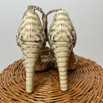 Alexandre Birman  Snakeskin Platform Zip Heels Snake 9‎ B 40 Sexy Natural Photo 4