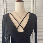 Just Polly Ribbed Strappy Skirt and Cropped Long Sleeve Set Black Photo 1