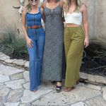 Free People  WE THE FREE Crvy Sam Denim One Piece Jumpsuit Flare size 10 Photo 13