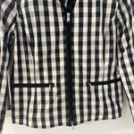 Lauren Ralph Lauren Womens Gingham Check Bomber Jacket Outerwear S Black White Photo 2