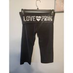 PINK - Victoria's Secret Victoria's Secret Pink Size L Foldover Yoga Crop Legging Love Pink Sequins Photo 3