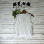 Vintage Made in USA Cottagecore White Lace Sheer Vest Size M Photo 3