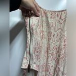 Carmen Marc Valvo NEW  Onepiece pink white snakeskin print swimsuit size 12 Photo 2