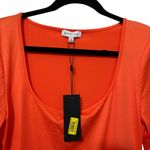 Gianni Bini  NWT Orange Icon Knit Scoop Neck Long Sleeve Mini Dress Size XL Photo 3